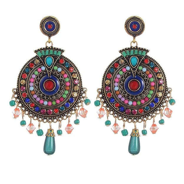 YouBella Jewellery Bohemian Multi-Color Earrings for Girls and Women
